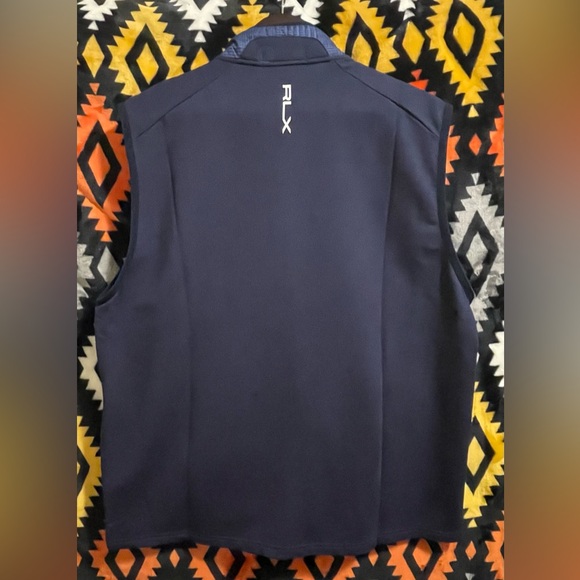 NWT Polo Ralph Lauren RLX Men’s Large Golf Hybrid Full-Zip Vest Navy Blue - Picture 2 of 8
